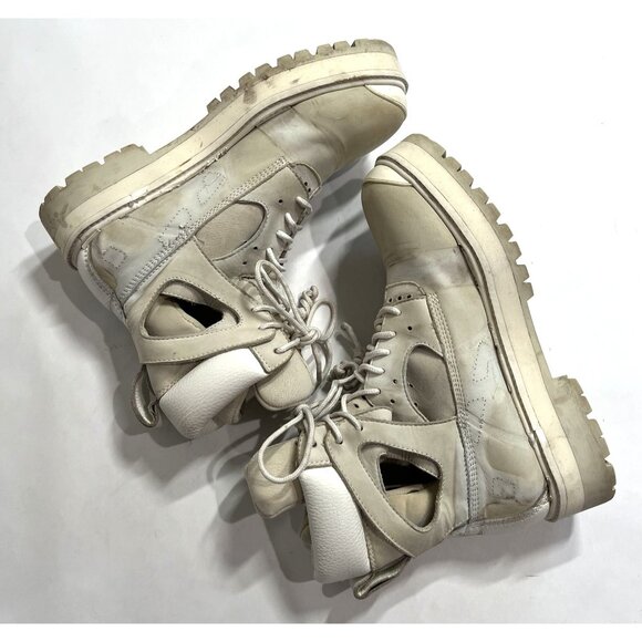 Hood by Air Avalanche Deconstructed Custom Boots in Cream - Picture 7 of 9